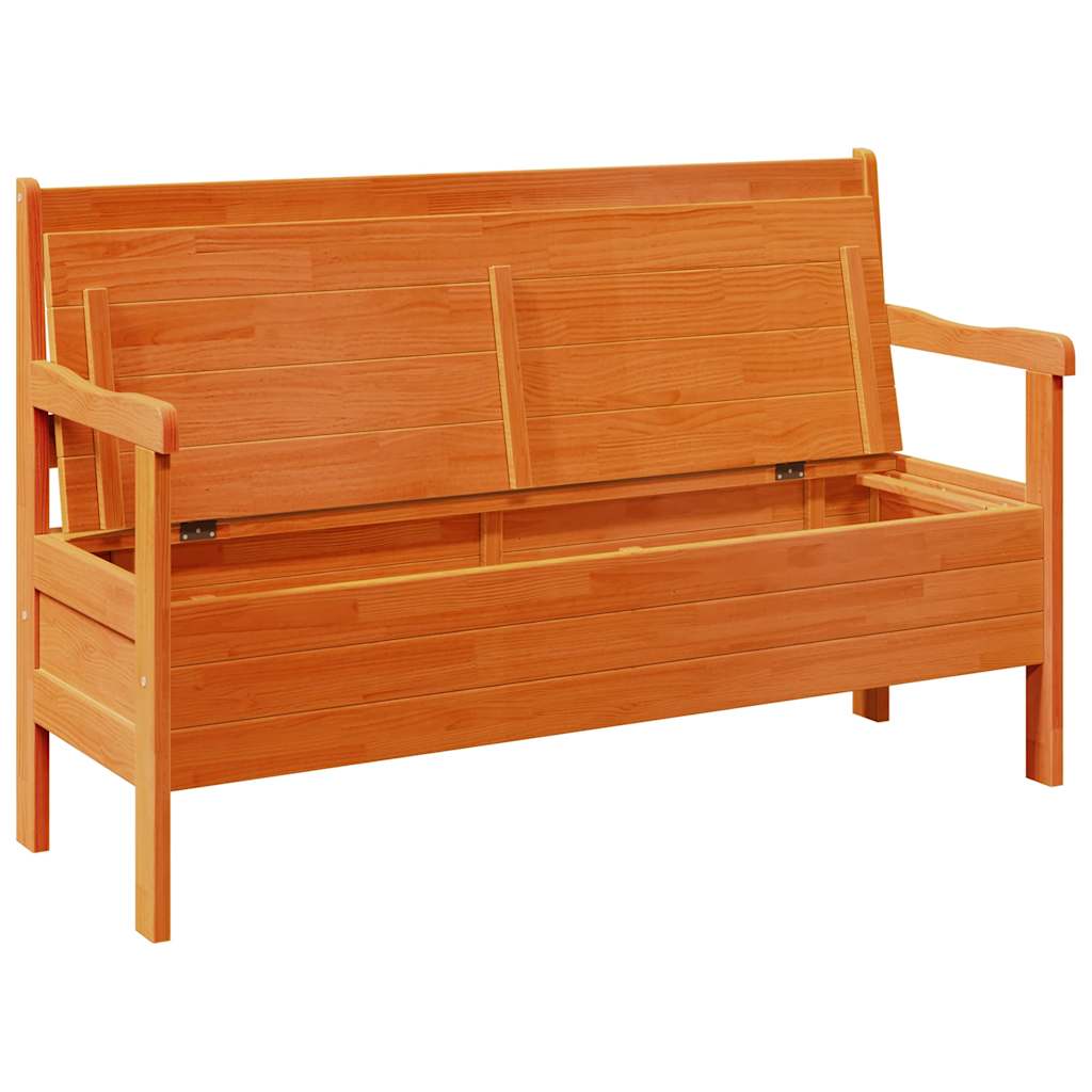Outdoor Bench Brown 119 x 76 x 44cm Solid pine wood